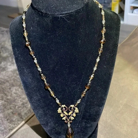 Anne Koplik rhinestone crystal beaded necklace - Picture 4 of 7